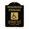 Signmission Reserved Parking Handicap Plate or Permit Only A.R.S Sec. 28-884 Handicapped Symbol, BG-1824-23068 A-DES-BG-1824-23068 - alternate 1